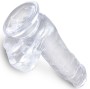 KING COCK - CLEAR PÉNIS RÉALISTE AVEC BOULES 13.5 CM TRANSPARENT