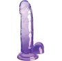KING COCK - CLEAR PÉNIS RÉALISTE AVEC BOULES 15.2 CM VIOLET