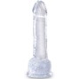 KING COCK - CLEAR PÉNIS RÉALISTE AVEC BOULES 15.2 CM TRANSPARENT