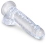 KING COCK - CLEAR REALISTIC PENIS WITH BALLS 15.2 CM TRANSPARENT