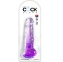 KING COCK - CLEAR PÉNIS RÉALISTE AVEC BOULES 16.5 CM VIOLET