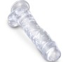 KING COCK - CLEAR REALISTISCHER PENIS MIT EIEREN 16.5 CM TRANSPARENT