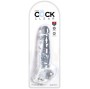 KING COCK - CLEAR REALISTISCHER PENIS MIT EIEREN 16.5 CM TRANSPARENT