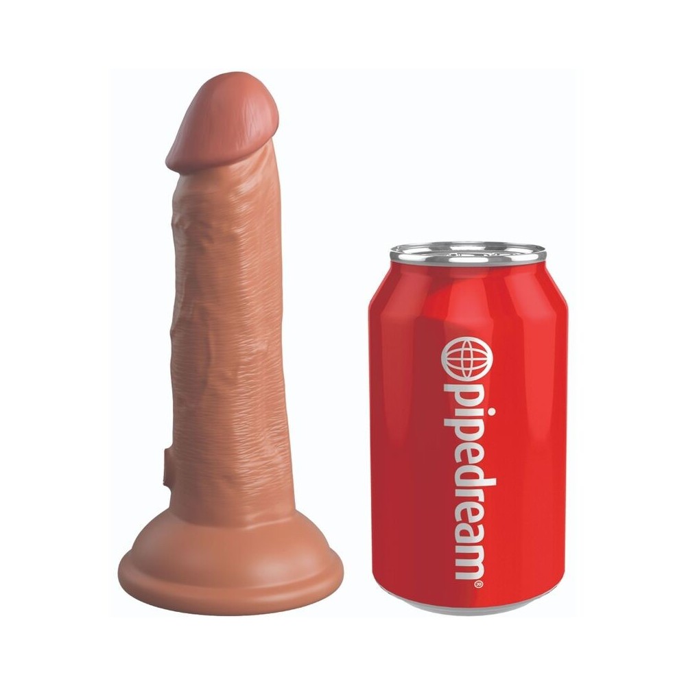 KING COCK - ELITE DILDO DE SILICONE REALÍSTICO 15.2 CM CARAMELO