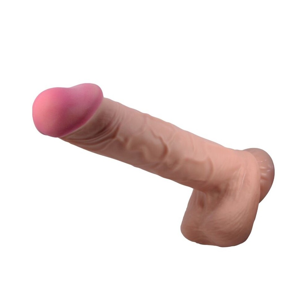 PRETTY LOVE - SÉRIE SLIDING SKIN GODE RÉALISTE AVEC VENTOUSE SLIDING SKIN MARRON 26 CM