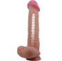 PRETTY LOVE - DILDO REALISTICO SLIDING SKIN SERIES CON VENTOSA SCORREVOLE DELLA PELLE MARRONE 26 CM