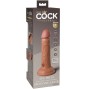 KING COCK - ELITE GODE RÉALISTE VIBRANT & SILICONE 15.2 CM CARAMEL