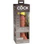 KING COCK - ELITE GODE RÉALISTE VIBRANT & SILICONE 15.2 CM CARAMEL