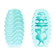 PRETTY LOVE - TURQUOISE DOUBLE SIDED MASTURBATOR EGG