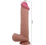 PRETTY LOVE - SLIDING SKIN SERIES REALISTISCHER DILDO MIT SLIDING SKIN SAUGNAPF BRAUN 26 CM