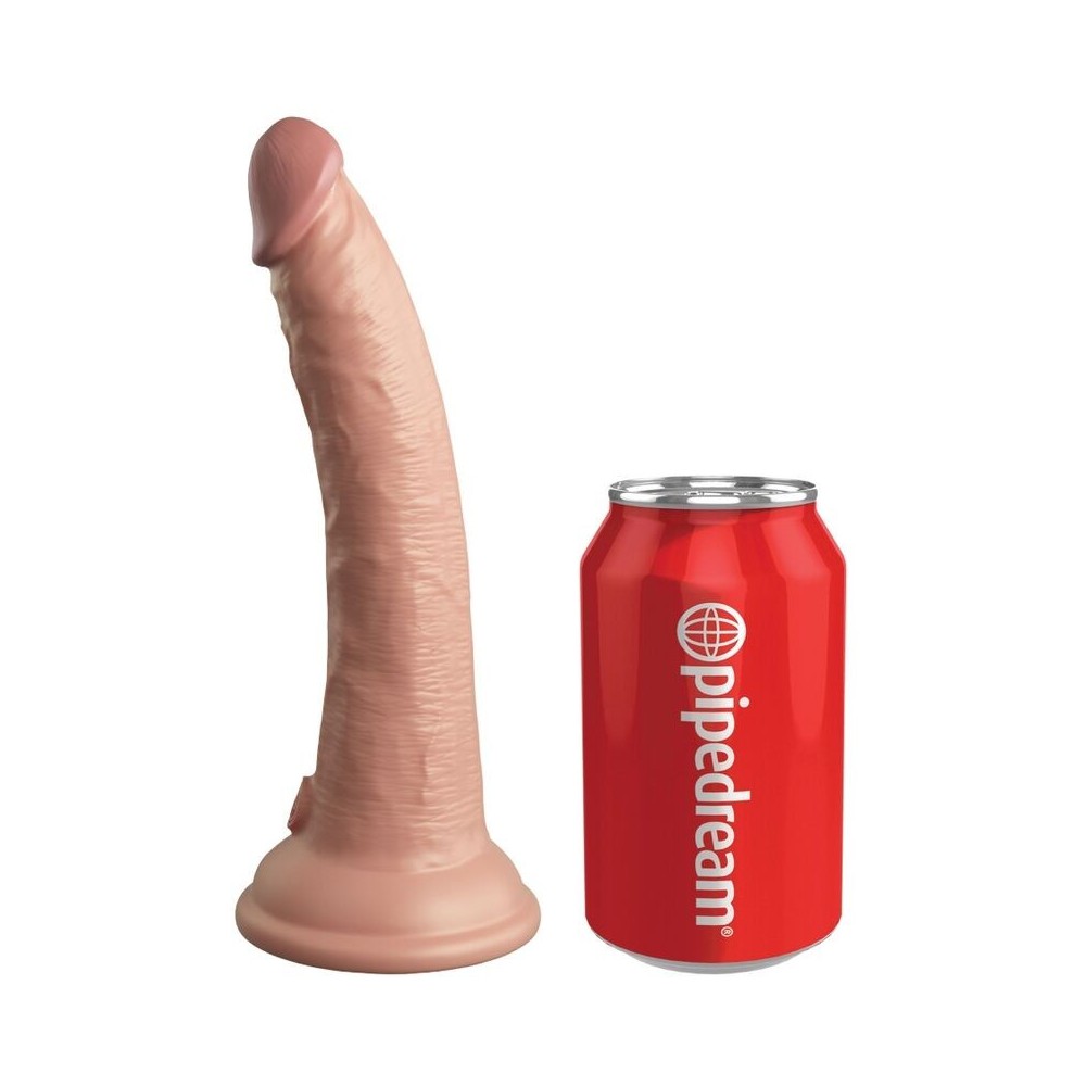 KING COCK - ELITE REALISTISCHER DILDO VIBRATOR & SILIKON FERNBEDIENUNG 17.8 CM