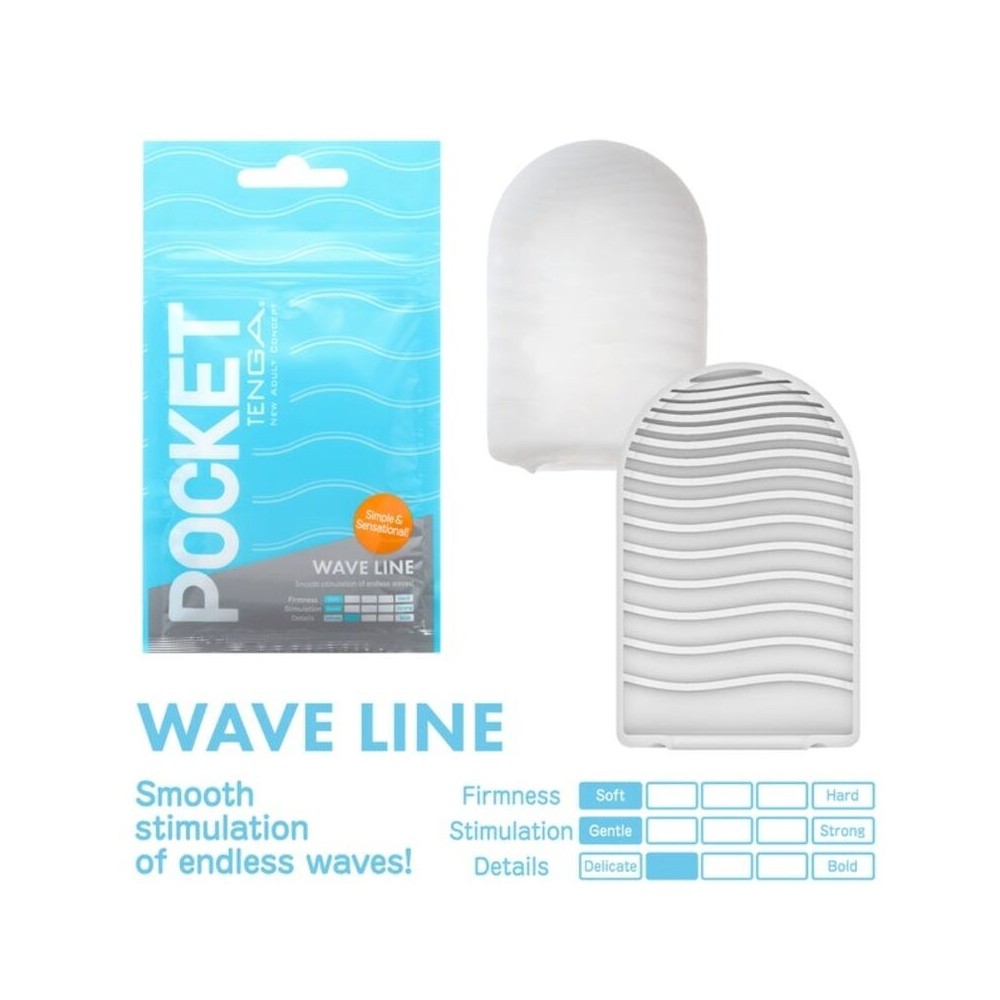 TENGA - MASTURBADOR DE BOLSO WAVE LINE