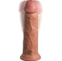 KING COCK - ELITE REALISTISCHER DILDO MIT VIBRATION UND SILIKON 20.3 CM KARAMELL