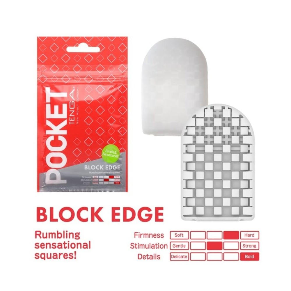 TENGA - MASTURBATORE CON TASCHE CON BORDO BLOCCATO