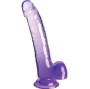 KING COCK - CLEAR DILDO CON TESTICOLI 20.3 CM VIOLA