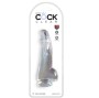 KING COCK - CLEAR DILDO CON TESTICOLI 15.2 CM TRASPARENTE