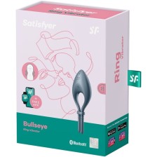 SATISFYER - APLICATIVO VIBRADOR DE ANEL BULLSEYE CINZA