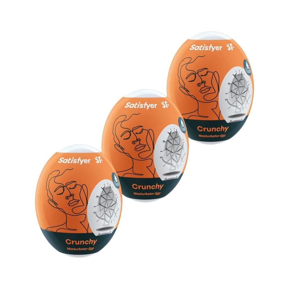 SATISFYER - 3 OEUFS MASTURBATEURS CRUNCHY