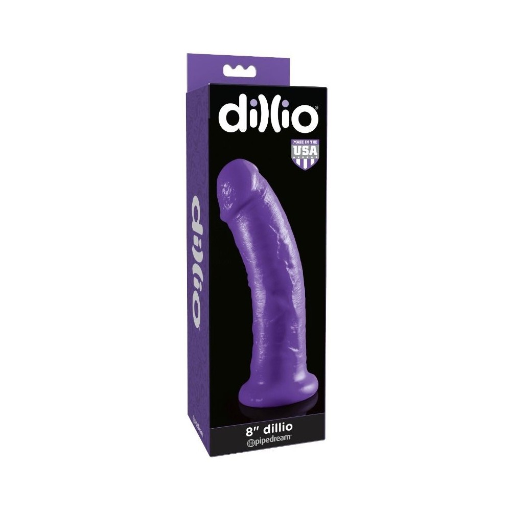DILLIO - DILDO CON VENTOSA 20.32 CM LILA