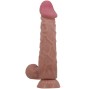 PRETTY LOVE - DILDO REALISTICO SLIDING SKIN SERIES CON VENTOSA SCORREVOLE DELLA PELLE MARRONE 24 CM