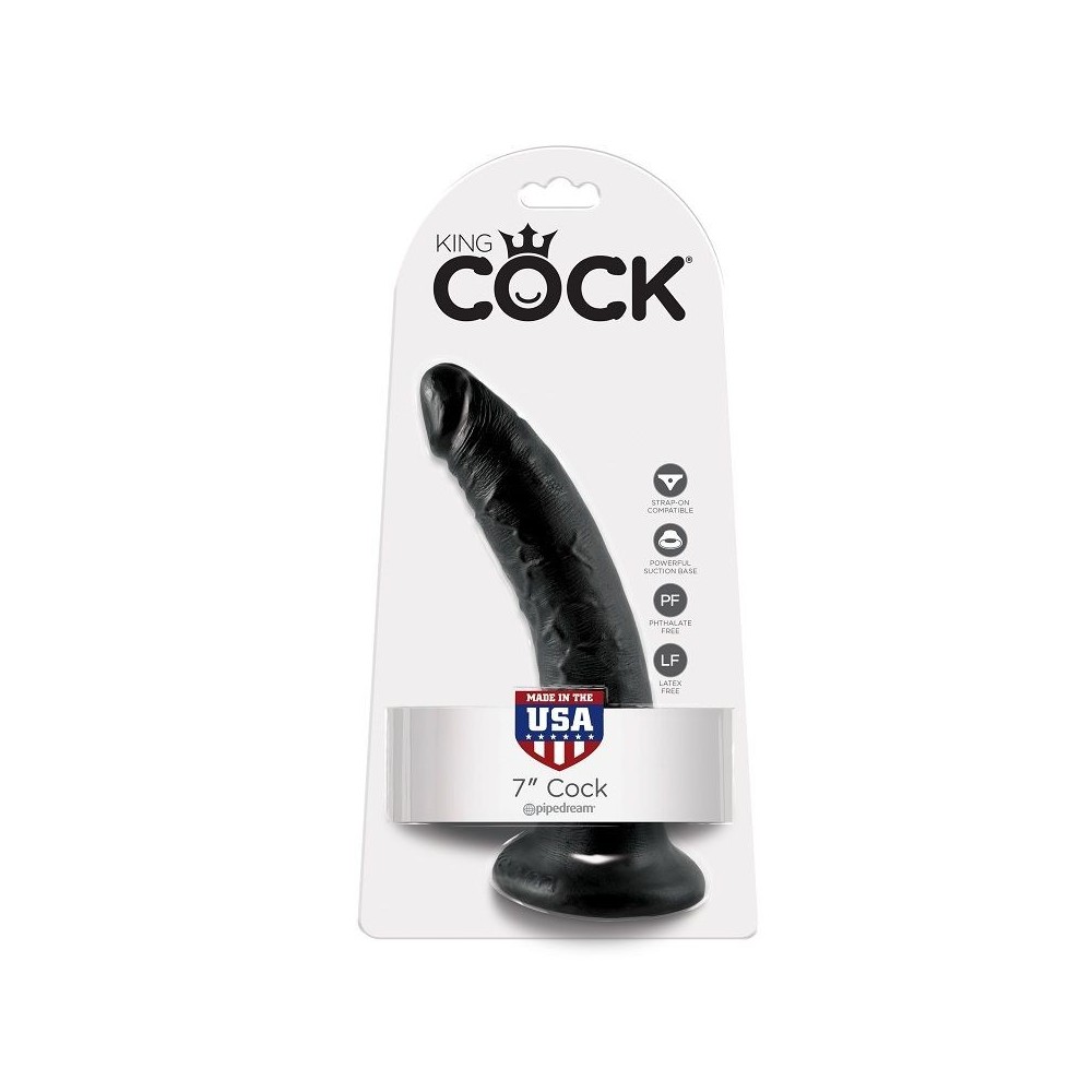 KING COCK - DILDO BLACK 17.8 CM