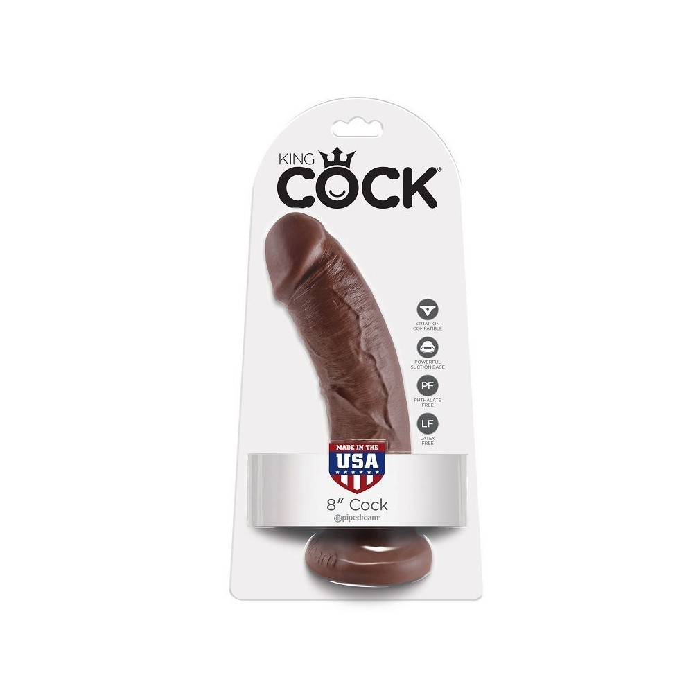 KING COCK - 8 GODE MARRON 20.3 CM