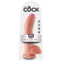 KING COCK - 9 CHAIR DE GODE AVEC BOULES 22.9 CM