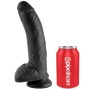 KING COCK - GODE NOIR AVEC BOULES 22.9 CM