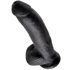 KING COCK - DILDO BLACK WITH BALLS 22.9 CM