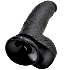 KING COCK - DILDO BLACK WITH BALLS 22.9 CM