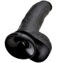 KING COCK - DILDO SCHWARZ MIT EIER 22.9 CM