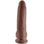 KING COCK - 9 GODE MARRON AVEC BOULES 22.9 CM