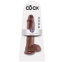 KING COCK - 10 DILDO MARRONE CON SFERE 25.4 CM
