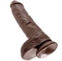 KING COCK - 10 DILDO MARRONE CON SFERE 25.4 CM