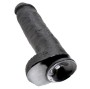 KING COCK - GODE NOIR AVEC BOULES 28 CM