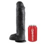 KING COCK - DILDO NERO CON SFERE 28 CM