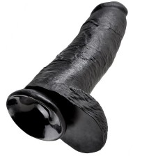 KING COCK - DILDO BLACK WITH BALLS 30.48 CM