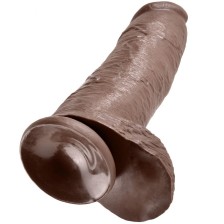 KING COCK - GODE MARRON AVEC BOULES 30.48 CM