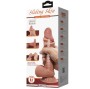 PRETTY LOVE - SLIDING SKIN SERIES REALISTISCHER DILDO MIT GLEITENDEM BRAUNEN HAUT-SAUGNAP 21,8 CM