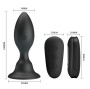 MR PLAY - ANAL PLUG WITH VIBRATION BLACK REMOTE CONTROL