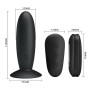 MR PLAY - PLUG ANAL COM CONTROLE REMOTO VIBRAO PRETO