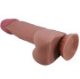 PRETTY LOVE - SÉRIE SLIDING SKIN GODE RÉALISTE AVEC VENTOUSE COULISSANTE PEAU BRUN 20,6 CM