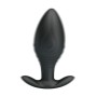 PRETTY LOVE - VIBRATORE RICARICABILE PLUG ANALE REGINA NERO