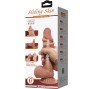 PRETTY LOVE - SLIDING SKIN SERIES REALISTIC DILDO WITH SLIDING BROWN SKIN SUCTION CUP 19.4 CM