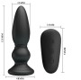 MR PLAY - LEISTUNGSSTARKER VIBRATOR MIT FERNBEDIENUNG, ANALSTECKER, SCHWARZ