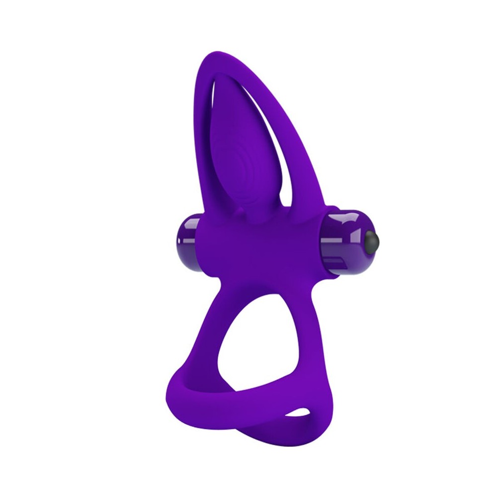 PRETTY LOVE - ANNEAU VIBRATEUR 10 VIBRATIONS SILICONE VIOLETTE