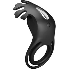 PRETTY LOVE - ANELLO VIBRATORE RUBEN 7 VIBRAZIONI IN SILICONE NERO