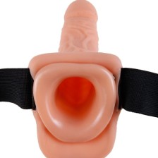 FETISH FANTASY SERIES - HARNAIS RÉGLABLE TÉLÉCOMMANDE PÉNIS RÉALISTE AVEC TESTICULES 17,8 CM