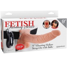 FETISH FANTASY SERIES - VERSTELLBARES GURT MIT FERNBEDIENUNG, REALISTISCHER PENIS MIT HODEN 23 CM