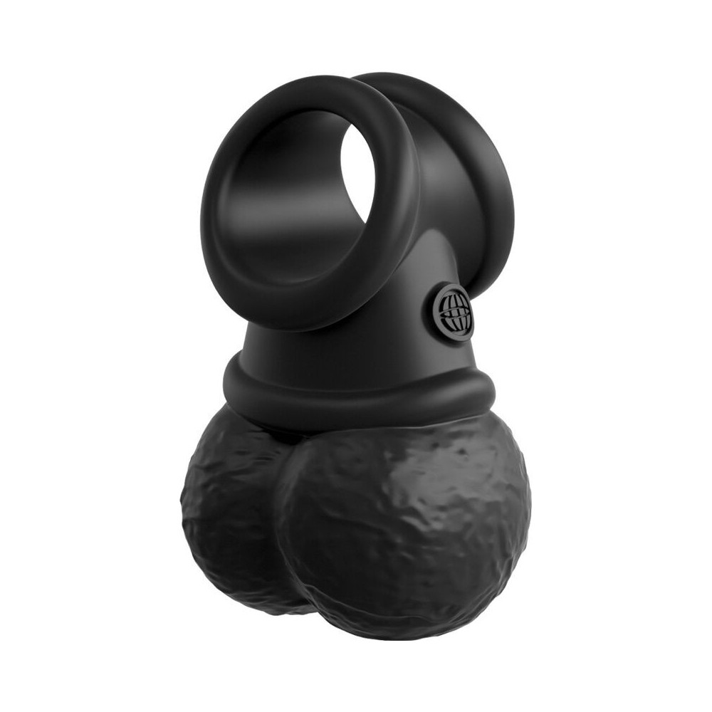 KING COCK - ELITE ANNEAU AVEC TESTICULE VIBRANT SILICONE